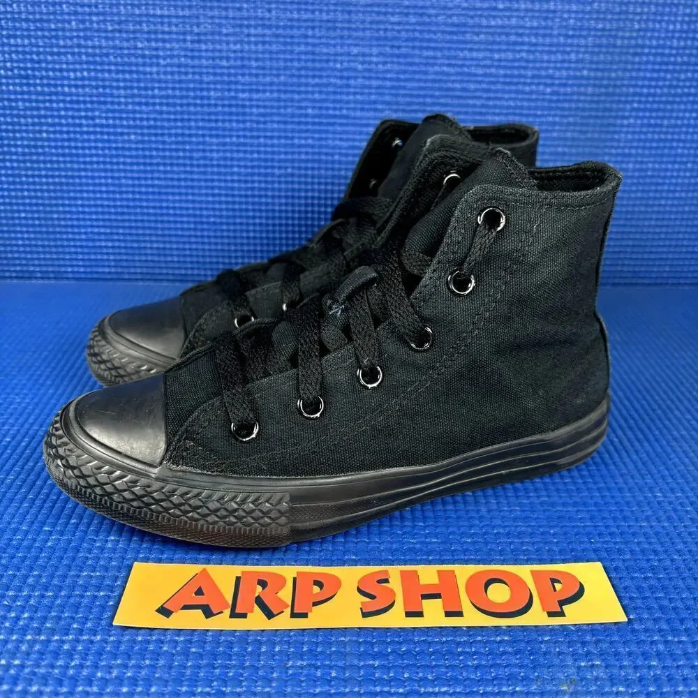 🔴 CONVERSE ALL STAR CHUCK TAYLOR Kids-Boys Size 13 Black Hi-Top Shoes 3S121